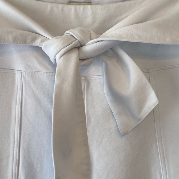 Joie White Coastal Grandma Pull On Wide Leg Jersey Cargo Pants Small Beachy Chic - Picture 2 of 15